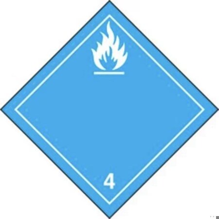 Accuform TDG PLACARD CLASS 4 273MM x 273MM TCP428VS100 TCP428VS100